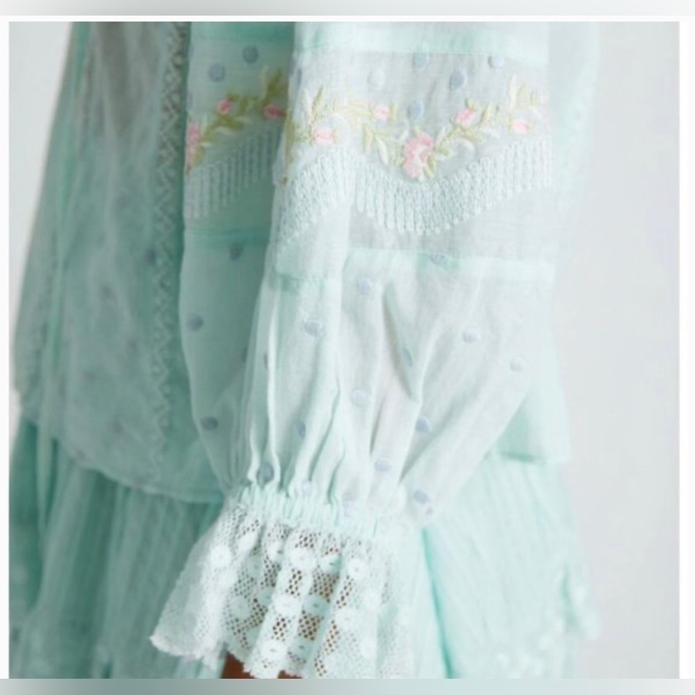 LoveShackFancy Odina top in sea foam - Picture 3 of 9